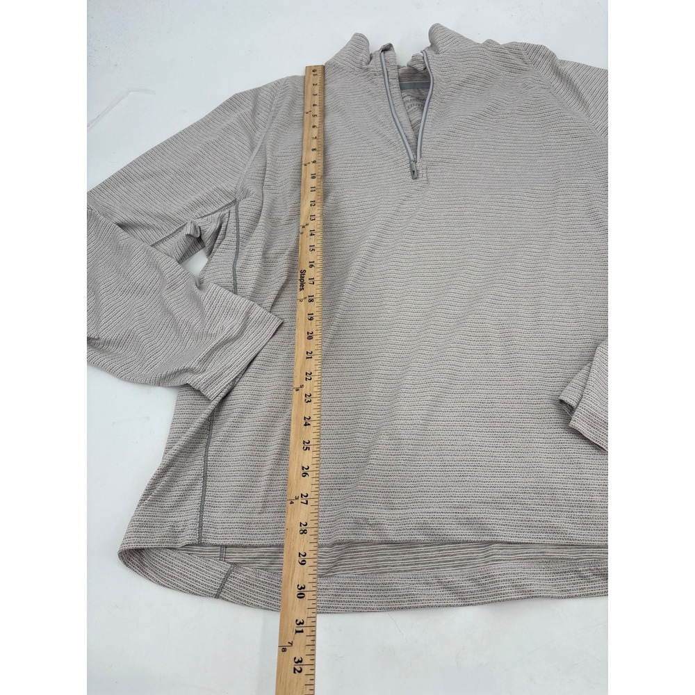 Tommy Bahama IslandZone Mens XL Grey Textured Quarter Zip Pullover Sweater - Picture 4 of 5